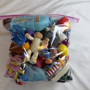 Vintage Mystery Bag Lot Of Toys Figurines Collectible Some VTG
